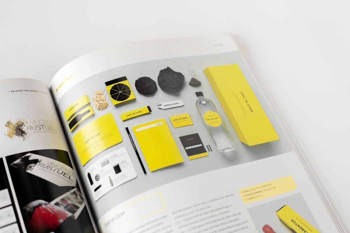 A book featuring yellow and black pages, showcasing a striking color contrast on its cover.